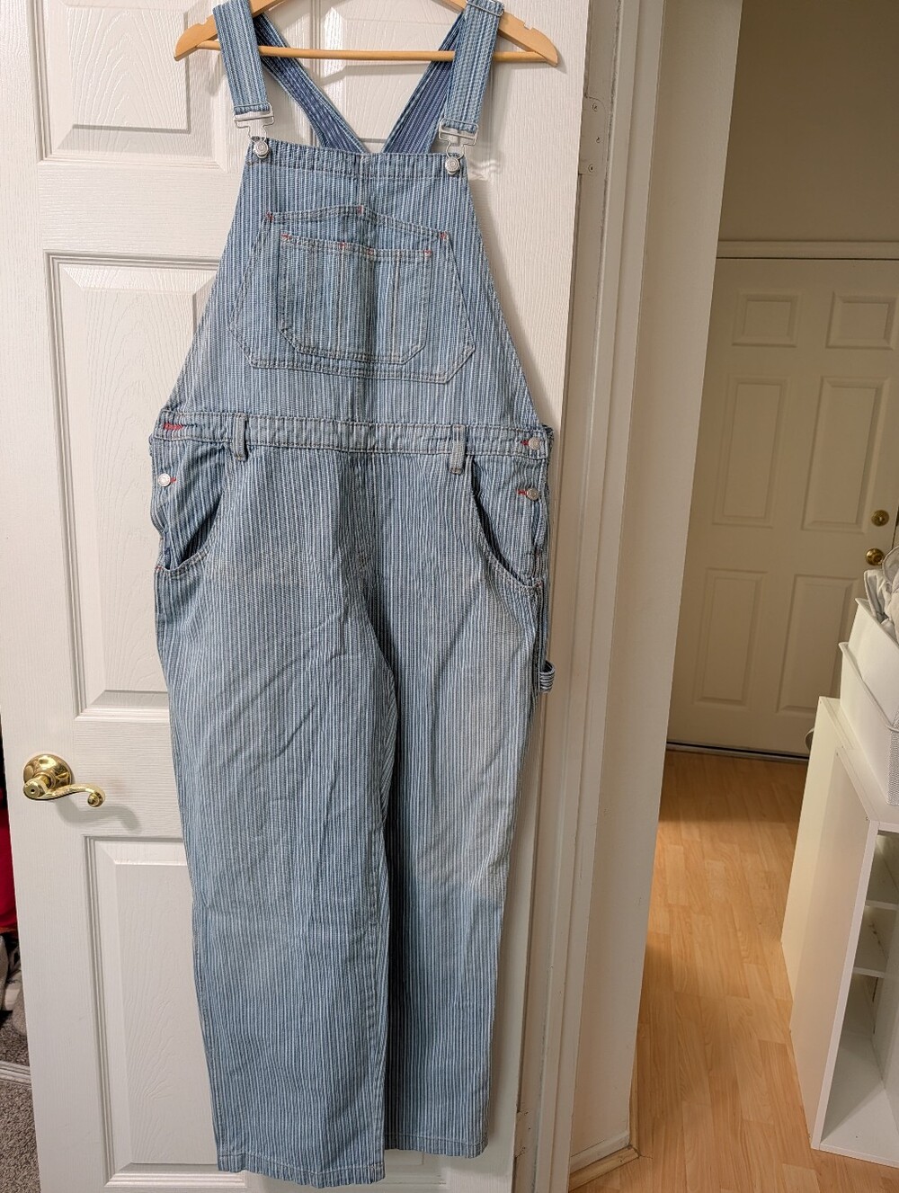 wild fable Blue Striped Denim Overalls